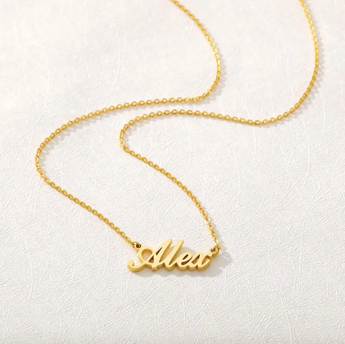 Script Name Necklace Novalico Necklaces