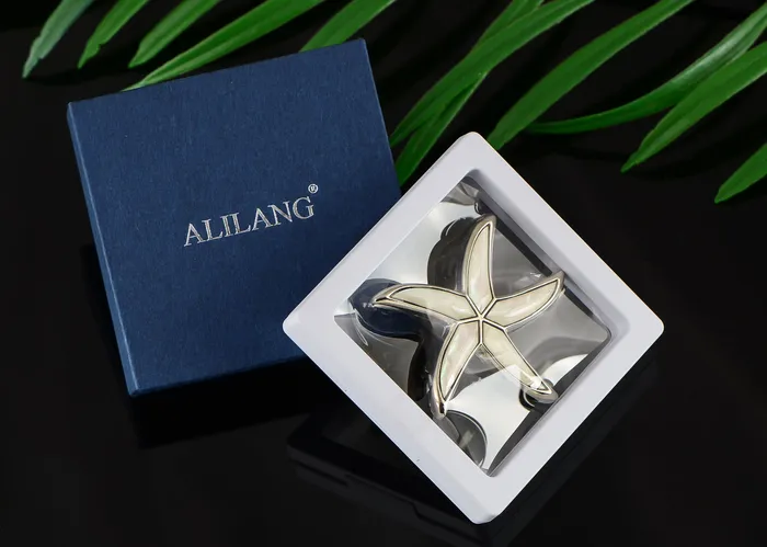 ALILANGCOM Necklaces Alilang Silver Tone Abalone Shell Starfish Sea Star Animal Brooch Pin Pendant ALILANGCOM Necklaces Alilang Silver Tone Abalone Shell Starfish Sea Star Animal Brooch Pin Pendant