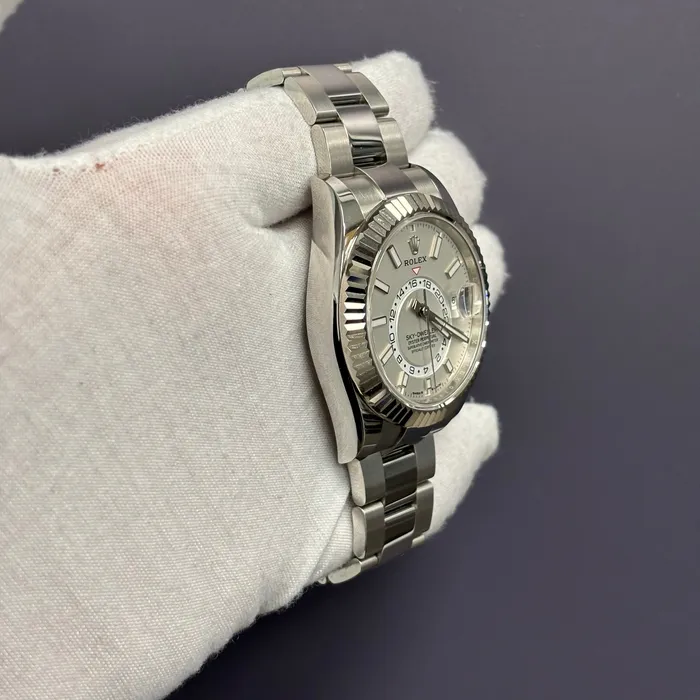Happy Jewelers Watches Rolex SkyDweller 42mm White Dial Watch Ref 336934 Happy Jewelers Watches Rolex SkyDweller 42mm White Dial Watch Ref 336934