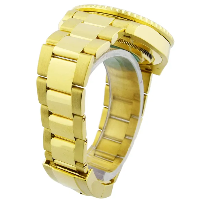 PreStyled Sets Rolex Mens GMT Master II 40mm all 18k Yellow Gold Black Dot Dial Watch Reference 116718 Happy Jewelers